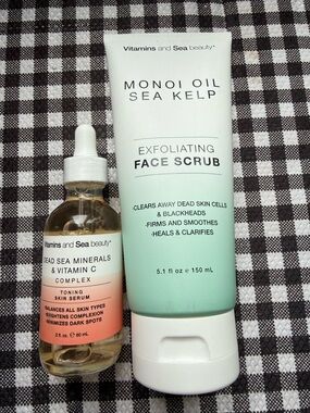 Dead Sea minerals face serum Monoi Oil Sea Kelp Exfoliating Face Scrub -